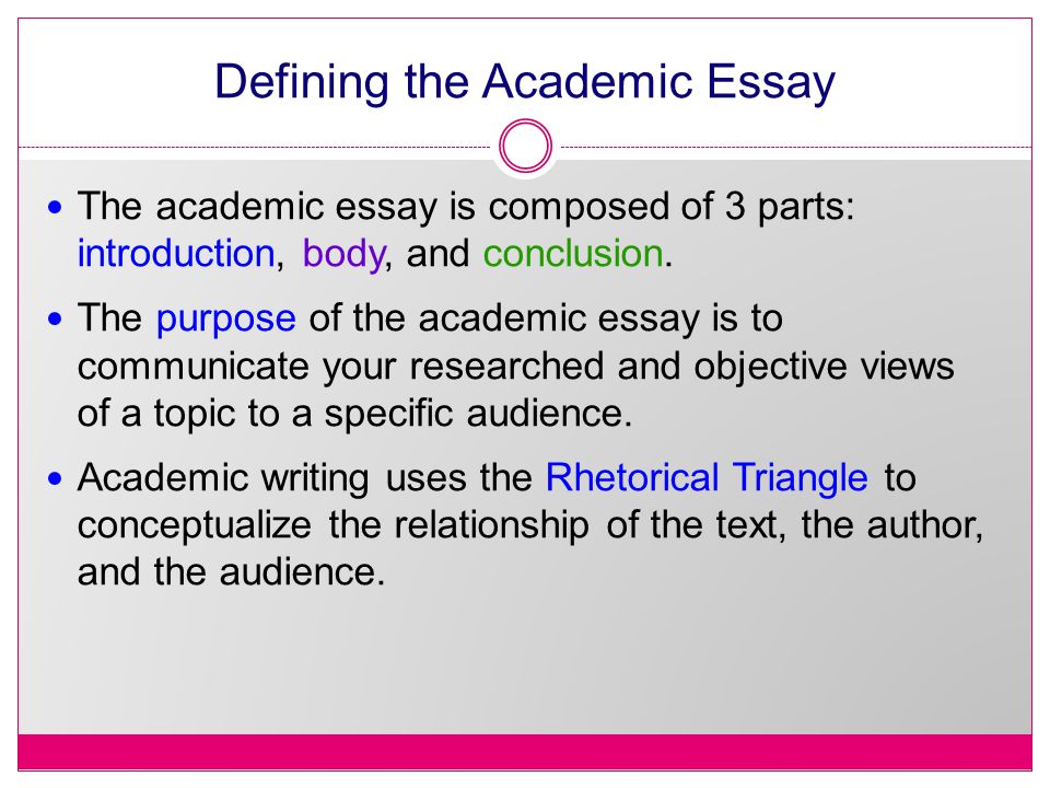 basic guide to writing an essay ppt